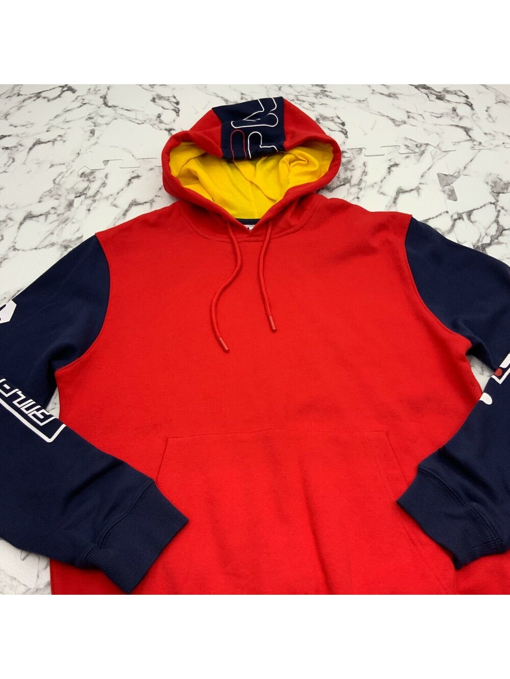 Men's Fila Red Navy Fleece Hoodie